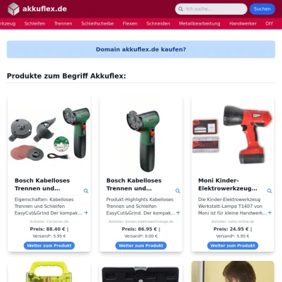 Screenshot akkuflex.de