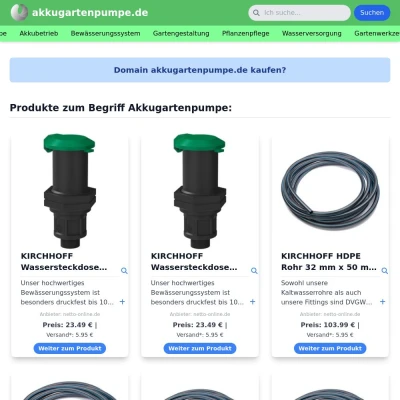 Screenshot akkugartenpumpe.de