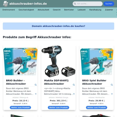 Screenshot akkuschrauber-infos.de