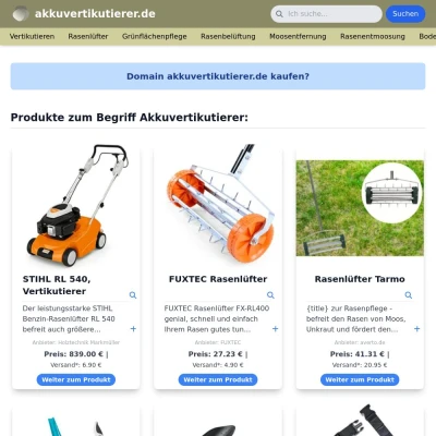 Screenshot akkuvertikutierer.de