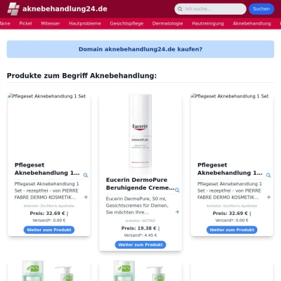 Screenshot aknebehandlung24.de