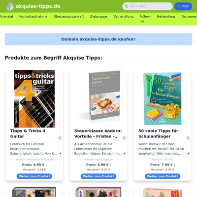 Screenshot akquise-tipps.de