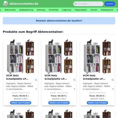 Screenshot aktencontainer.de
