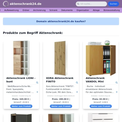 Screenshot aktenschrank24.de