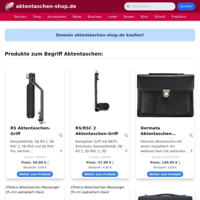 Screenshot aktentaschen-shop.de