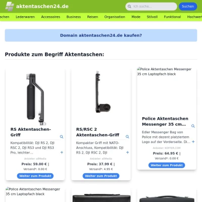 Screenshot aktentaschen24.de