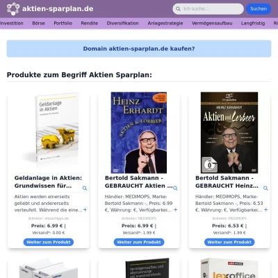 Screenshot aktien-sparplan.de