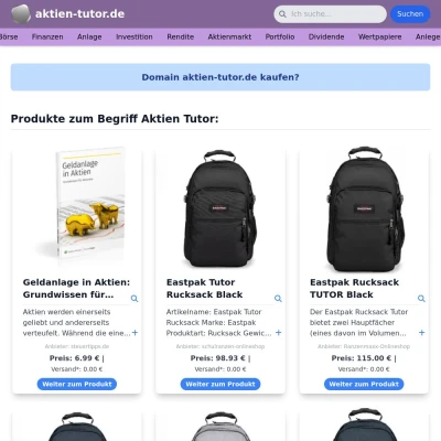 Screenshot aktien-tutor.de