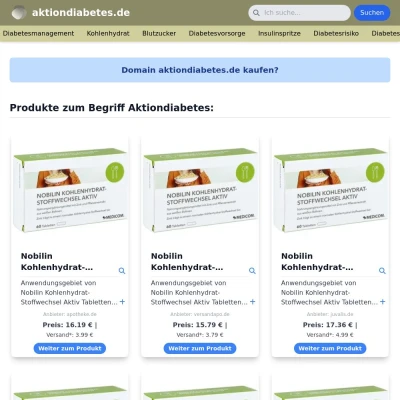 Screenshot aktiondiabetes.de