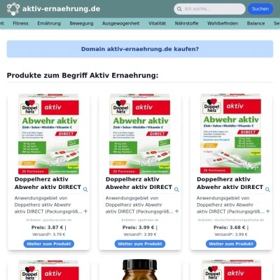 Screenshot aktiv-ernaehrung.de