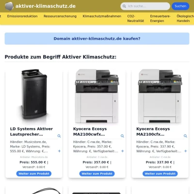 Screenshot aktiver-klimaschutz.de