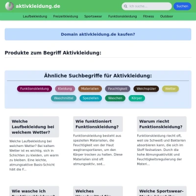 Screenshot aktivkleidung.de