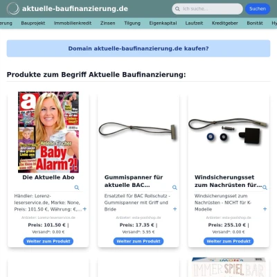 Screenshot aktuelle-baufinanzierung.de