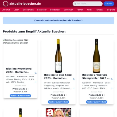 Screenshot aktuelle-buecher.de