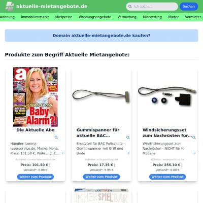 Screenshot aktuelle-mietangebote.de