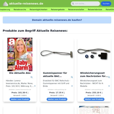 Screenshot aktuelle-reisenews.de