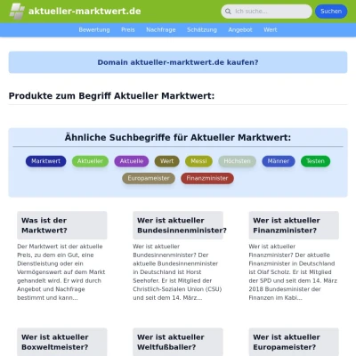 Screenshot aktueller-marktwert.de