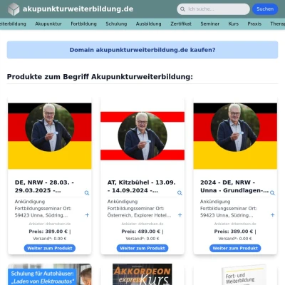 Screenshot akupunkturweiterbildung.de