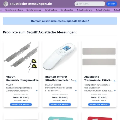 Screenshot akustische-messungen.de