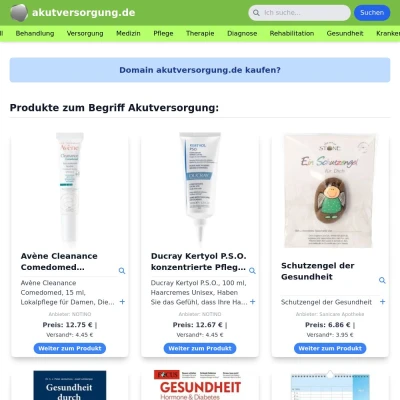 Screenshot akutversorgung.de