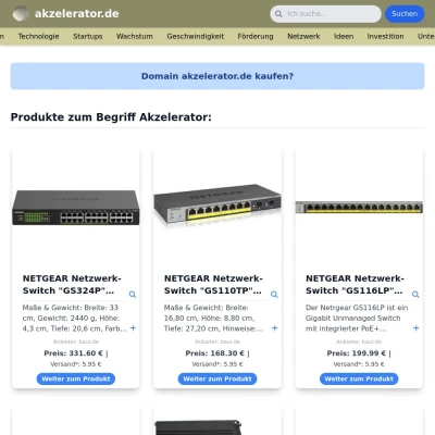 Screenshot akzelerator.de