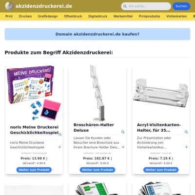 Screenshot akzidenzdruckerei.de