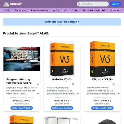 Screenshot alae.de