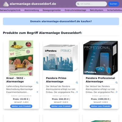 Screenshot alarmanlage-duesseldorf.de