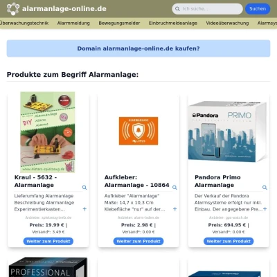 Screenshot alarmanlage-online.de