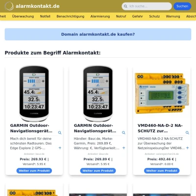 Screenshot alarmkontakt.de