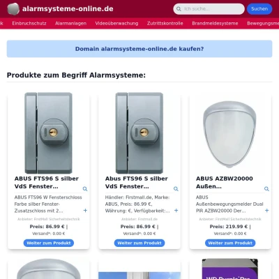 Screenshot alarmsysteme-online.de