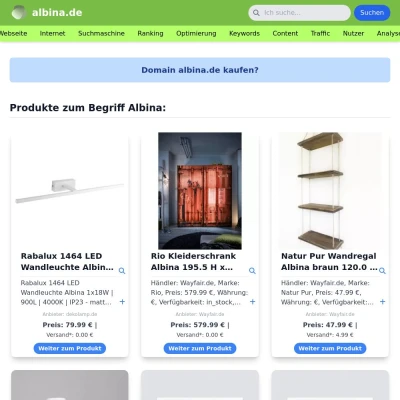 Screenshot albina.de