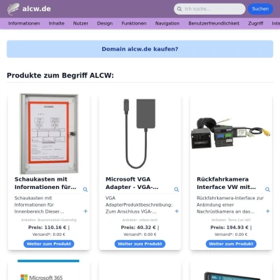 Screenshot alcw.de