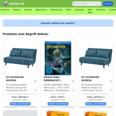 Screenshot aleksa.de