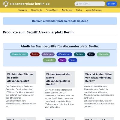 Screenshot alexanderplatz-berlin.de