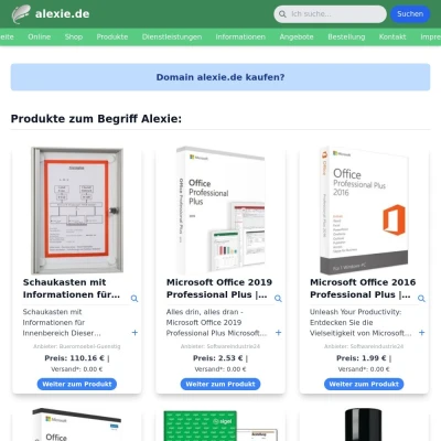 Screenshot alexie.de