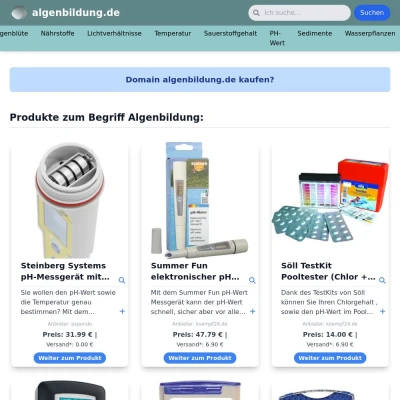 Screenshot algenbildung.de