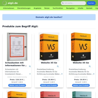 Screenshot algii.de