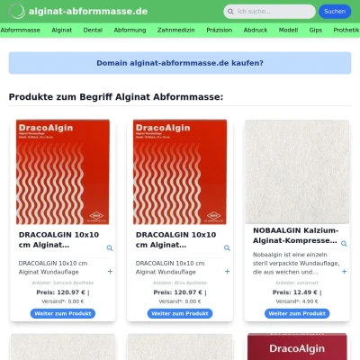 Screenshot alginat-abformmasse.de