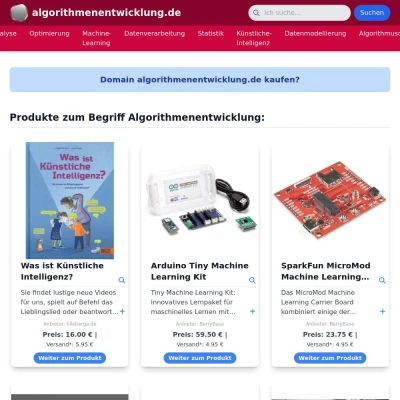 Screenshot algorithmenentwicklung.de