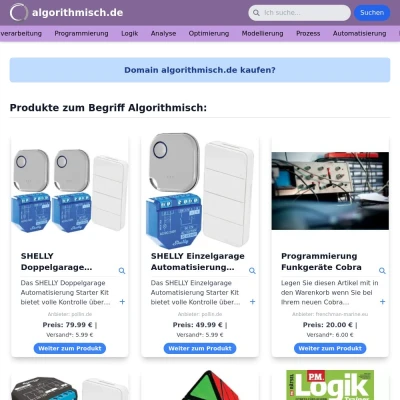 Screenshot algorithmisch.de