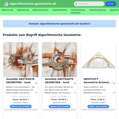 Screenshot algorithmische-geometrie.de