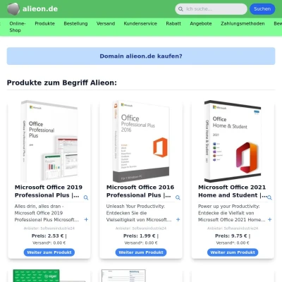 Screenshot alieon.de