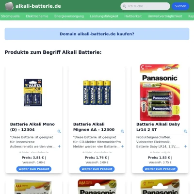 Screenshot alkali-batterie.de