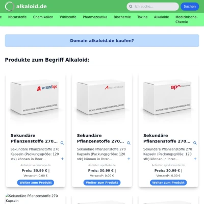 Screenshot alkaloid.de