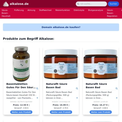 Screenshot alkalose.de