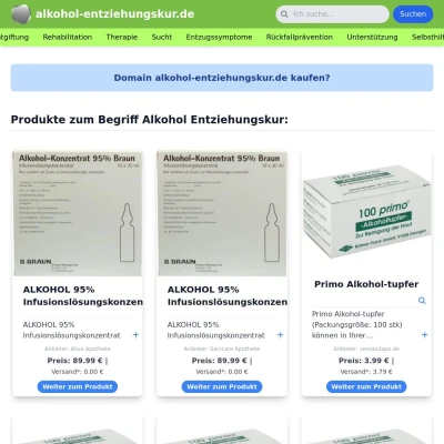 Screenshot alkohol-entziehungskur.de