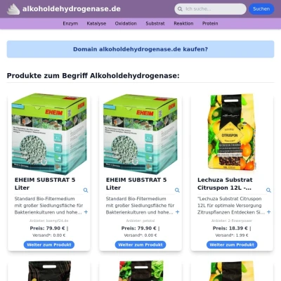 Screenshot alkoholdehydrogenase.de