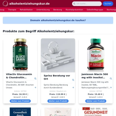 Screenshot alkoholentziehungskur.de