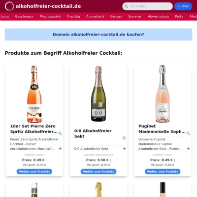 Screenshot alkoholfreier-cocktail.de